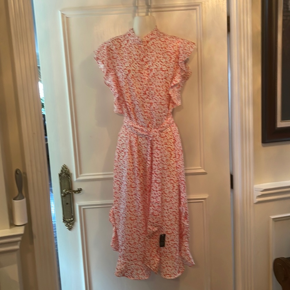 Flutter sleeve shirt dress